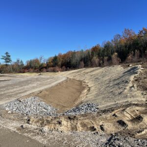 Drainage and storm water management berm.