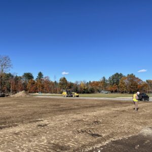 Flat surface during the construction process.