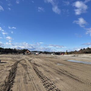 A flat 28-acre storage lot.