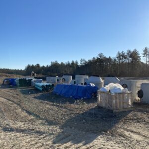 Storm drainage parts and materials.