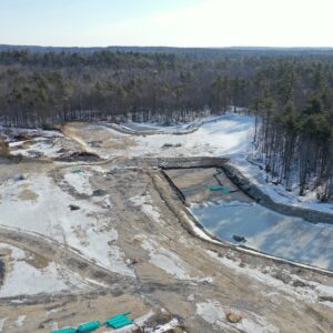 Drainage equipment at a job site.