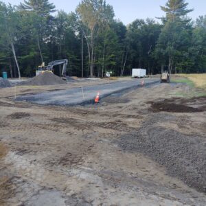 New strip of pavement.