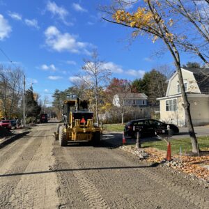 The crew getting started on new sidewalks and roadway.