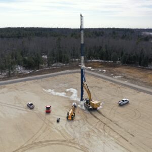 Commercial sitework for a new 161,000 square foot distribution facility in Saco