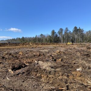 A distance shot of a flat job site.