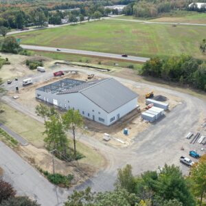 Summit Church project in progress, an aerial view of the back of the building