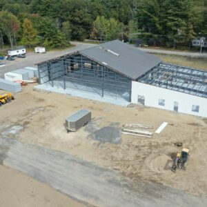 Front view of the Summit Chuch building while it's construction is in progress