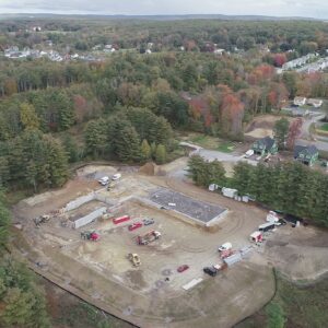 Arial view of Stacy M Symbol Apartments work site