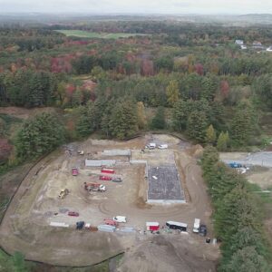 Arial view of Stacy M Symbol Apartments work site