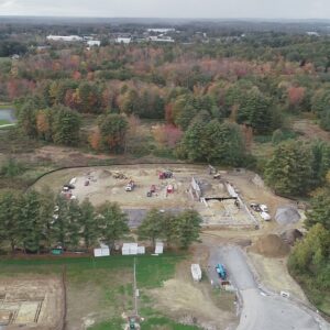 Arial view of Stacy M Symbol Apartments work site