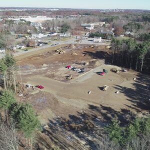 arial view of Mussy Road Apartments work site