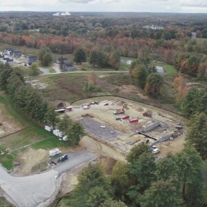 Arial view of Stacy M Symbol Apartments work site