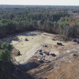 arial view of Mussy Road Apartments work site