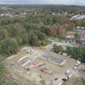 Arial view of Stacy M Symbol Apartments work site