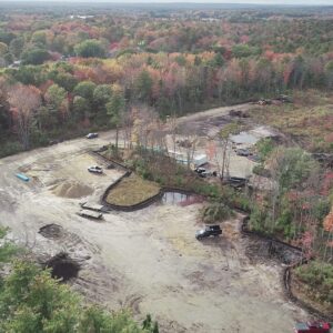 Arial view of The Enclave work site