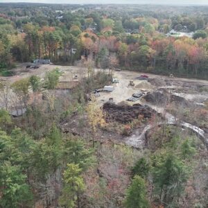 Arial view of The Enclave work site