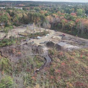 Arial view of The Enclave work site