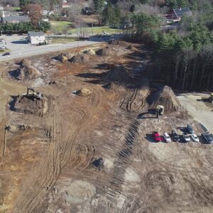 arial view of Mussy Road Apartments work site
