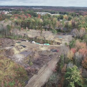 Arial view of The Enclave work site