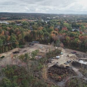 Arial view of The Enclave work site