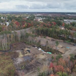 Arial view of The Enclave work site