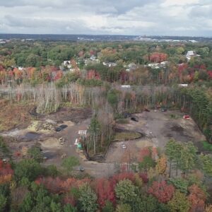 Arial view of The Enclave work site