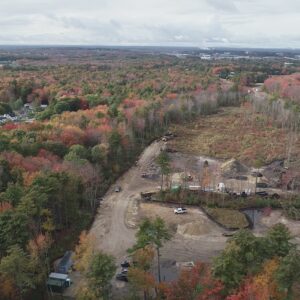 Arial view of The Enclave work site