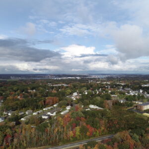 Arial view of The Enclave work site