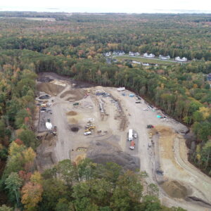 Arial view of National Guard Vehicle Maintenance Facility Work Site