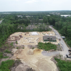 Aerial view of the Enclave construction site