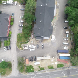 Aerial view of the LivAway Hotel construction site